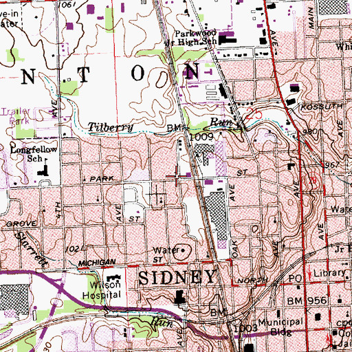 Topographic Map of Mount Vernon Baptist Church, OH