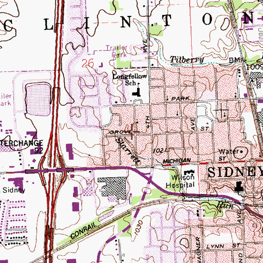 Topographic Map of Northland Church of Christ, OH