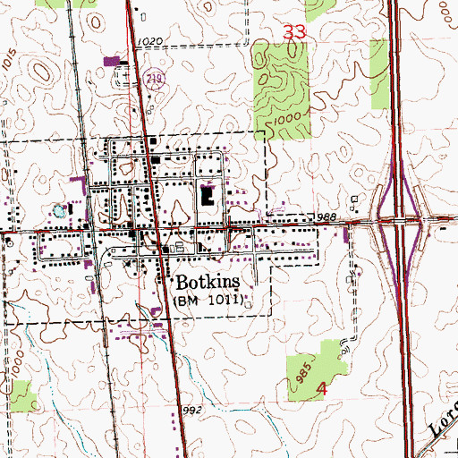 Topographic Map of Saint Paul Lutheran Church, OH