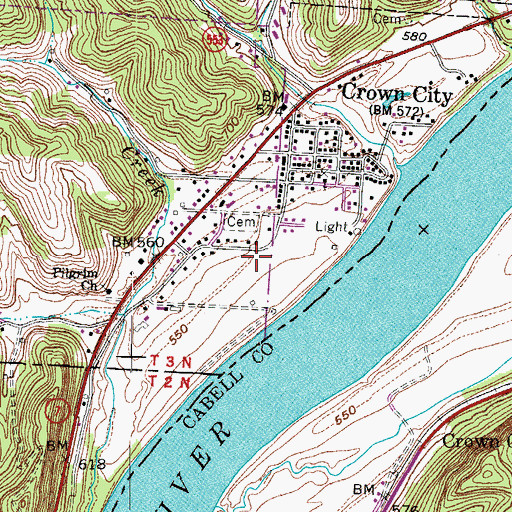 Topographic Map of Bay Bottom, OH