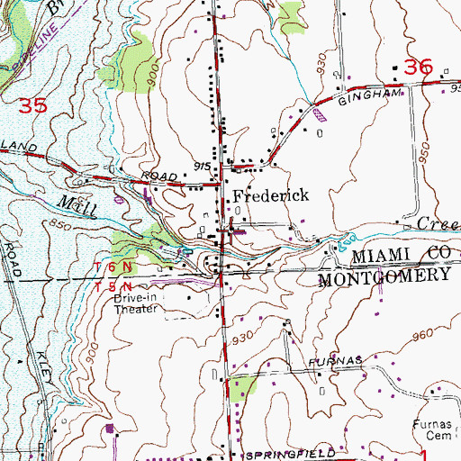 Topographic Map of Sugar Grove Bible Church, OH