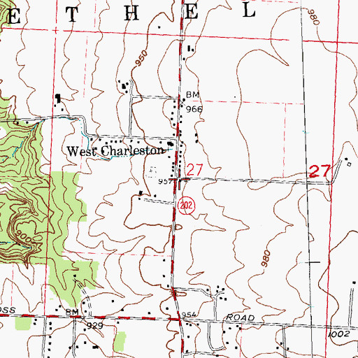 Topographic Map of Miami Primitive Baptist Church, OH