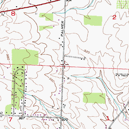 Topographic Map of Blacks School (historical), OH