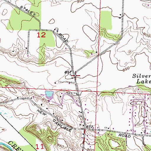 Topographic Map of Fairview School (historical), OH