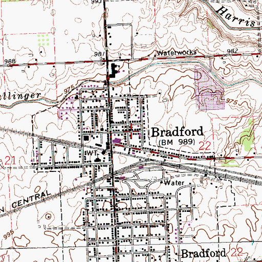 Topographic Map of Immaculate Conception Catholic Church, OH