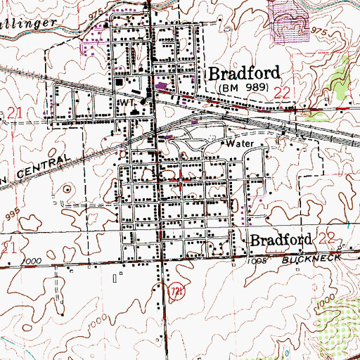 Topographic Map of Wesleyan Methodist Church, OH