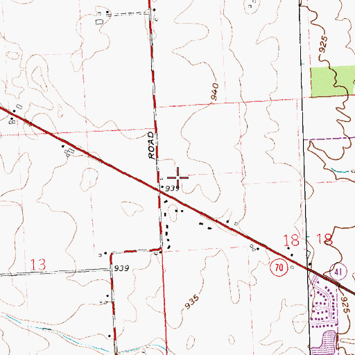 Topographic Map of First Lutheran Church, OH