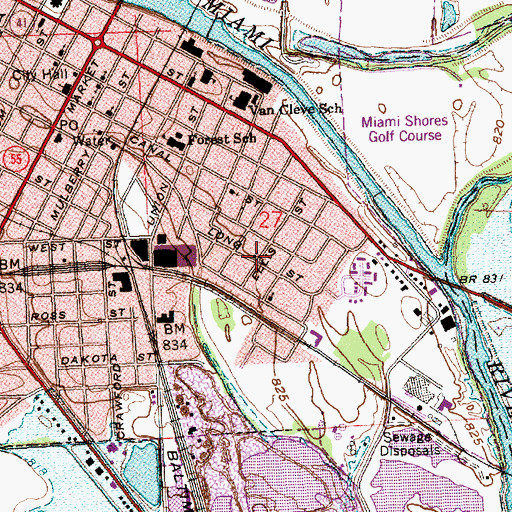 Topographic Map of Troy Gospel Tabernacle, OH