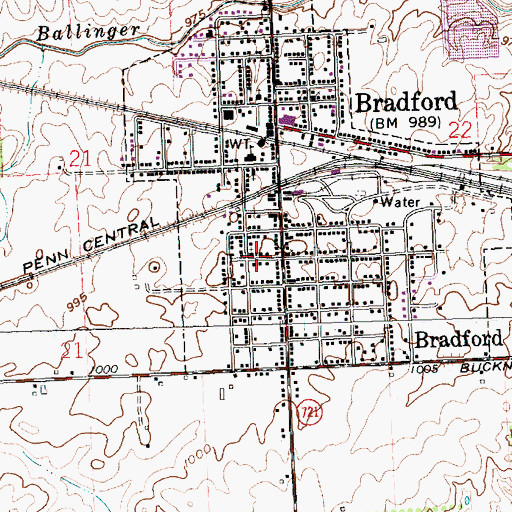 Topographic Map of Pilgrim Holiness Church, OH