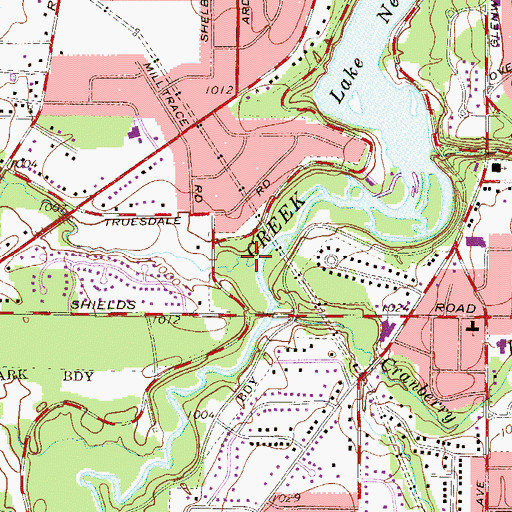 Topographic Map of Andersons Run, OH