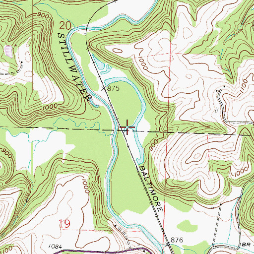 Topographic Map of Atkinson Creek, OH