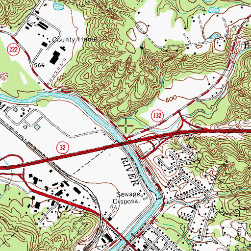 Topographic Map of Backbone Creek, OH