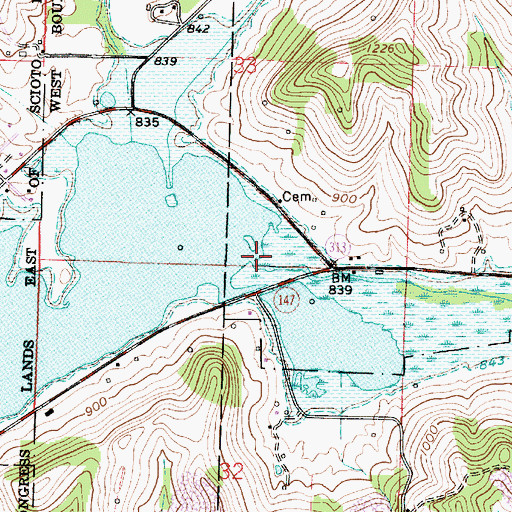 Topographic Map of Beaver Creek, OH