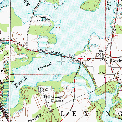 Topographic Map of Beech Creek, OH