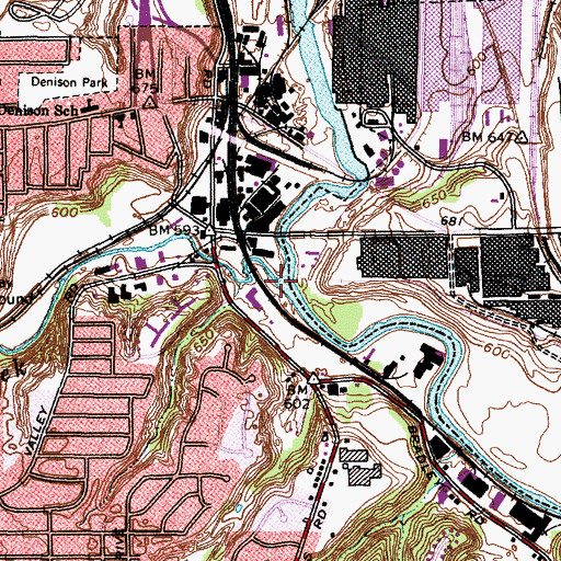 Topographic Map of Big Creek, OH