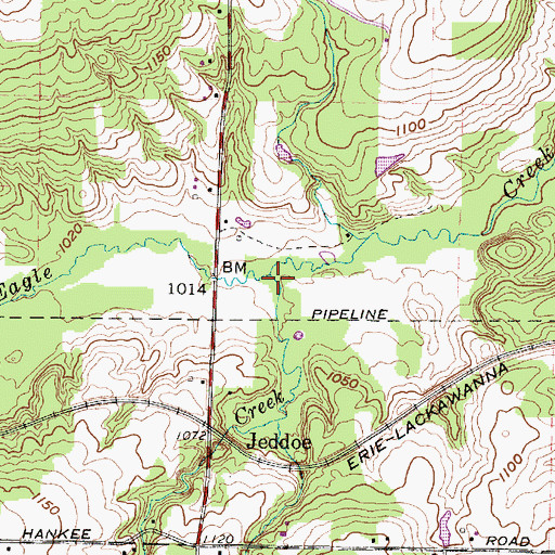 Topographic Map of Black Creek, OH
