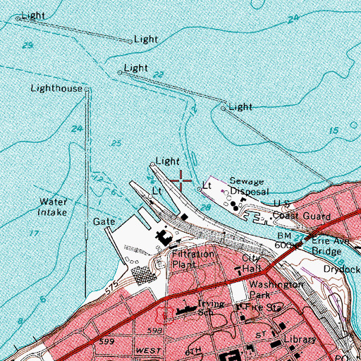 Topographic Map of Black River, OH