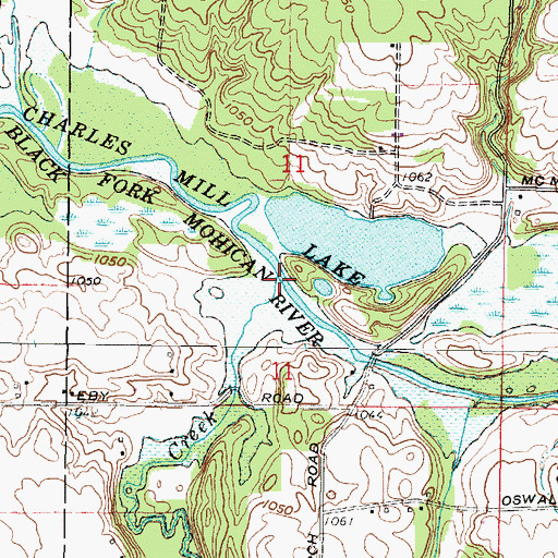 Topographic Map of Brubaker Creek, OH