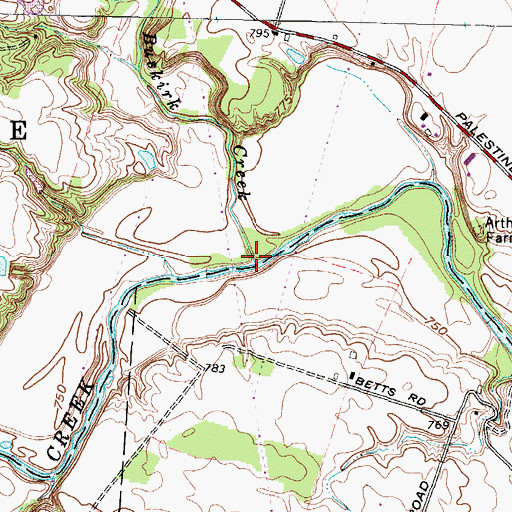 Topographic Map of Buskirk Creek, OH
