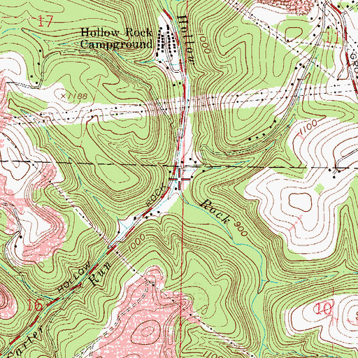 Topographic Map of Carter Run, OH