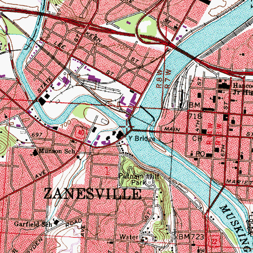 Topographic Map of Chaps Run, OH