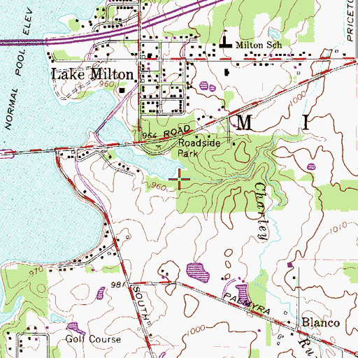 Topographic Map of Charley Run Creek, OH
