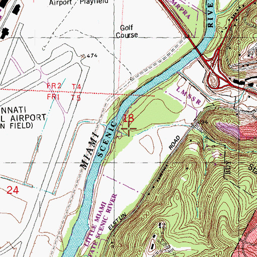 Topographic Map of Clough Creek, OH