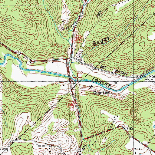 Topographic Map of Colclaser Run, OH