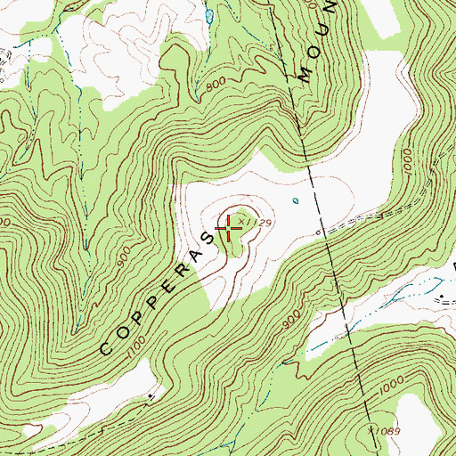 Topographic Map of Copperas Mountain, OH