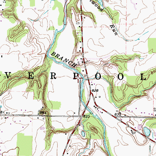 Topographic Map of Cossett Creek, OH