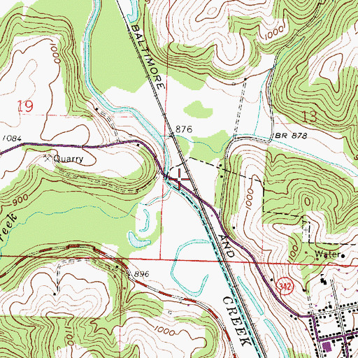 Topographic Map of Craborchard Creek, OH