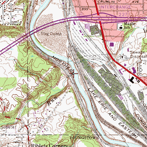 Topographic Map of Fourmile Run, OH