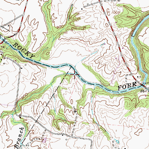 Topographic Map of Franklin Branch, OH