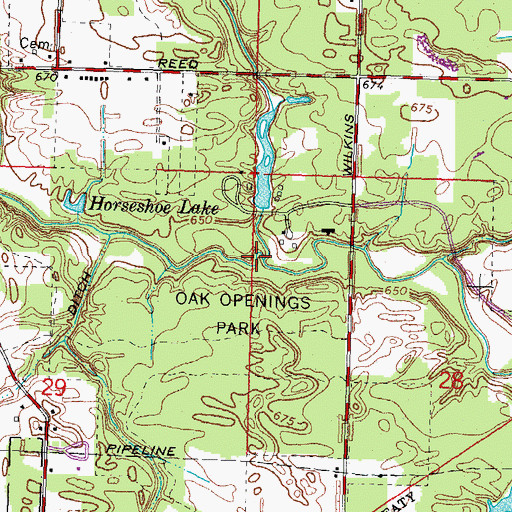 Topographic Map of Gale Run, OH