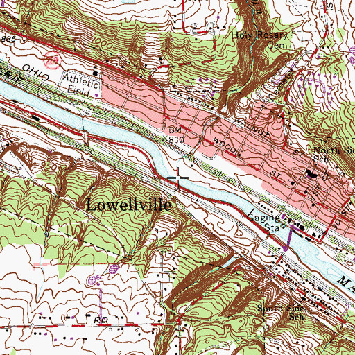 Topographic Map of Grays Run, OH