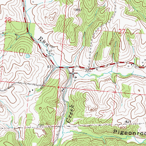 Topographic Map of Jacko Run, OH