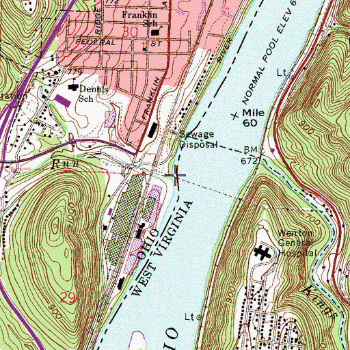 Topographic Map of Jeddo Run, OH