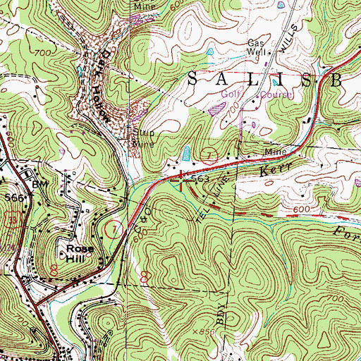 Topographic Map of Kerr Run, OH