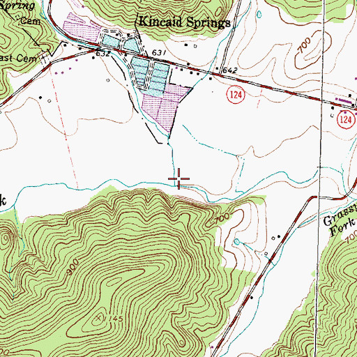 Topographic Map of Kincaid Creek, OH