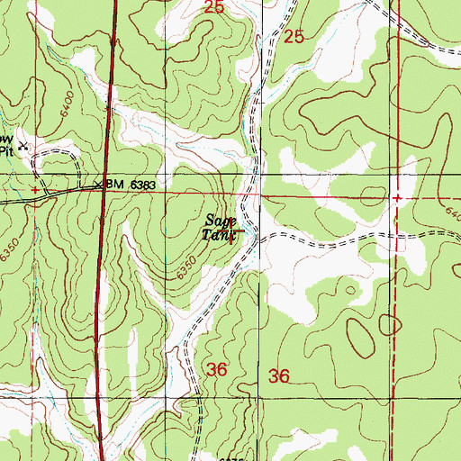 Topographic Map of Sage Tank, AZ