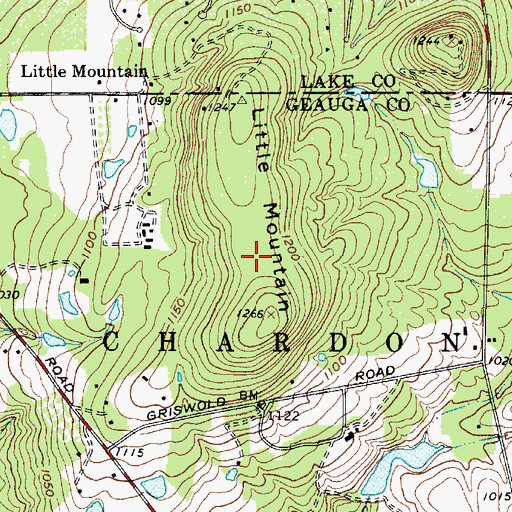 Topographic Map of Little Mountain, OH