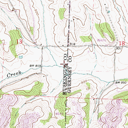 Topographic Map of McKee Run, OH