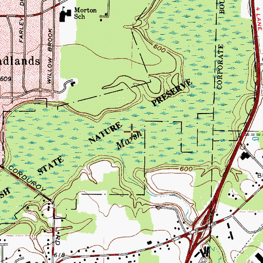 Topographic Map of Mentor Marsh, OH