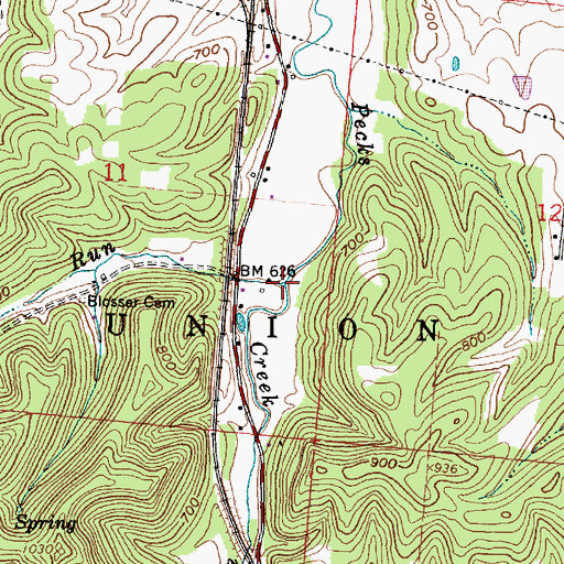 Topographic Map of Millstone Run, OH