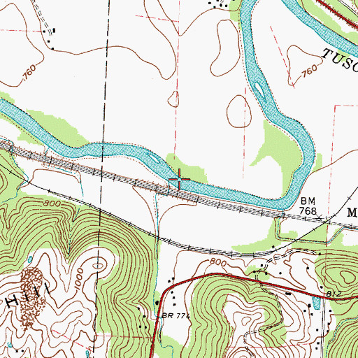 Topographic Map of Morgan Run, OH