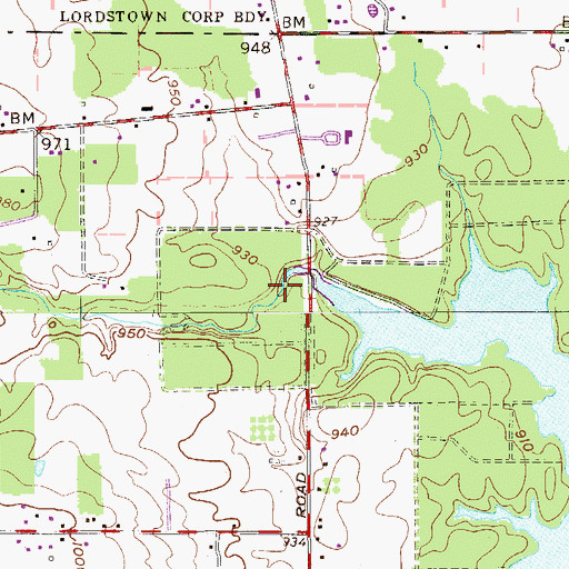 Topographic Map of Morrison Run, OH