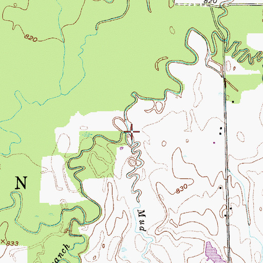 Topographic Map of Mud Run, OH