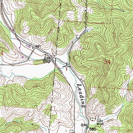 Topographic Map of Parker Run, OH