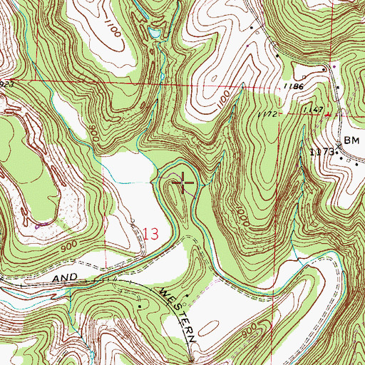 Topographic Map of Perrin Run, OH