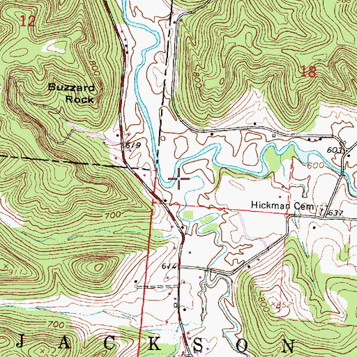 Topographic Map of Pigeon Creek, OH